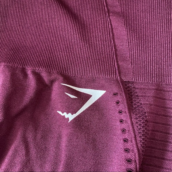 Gymshark Flawless Knit Leggings Ruby Size Small - Picture 3 of 8